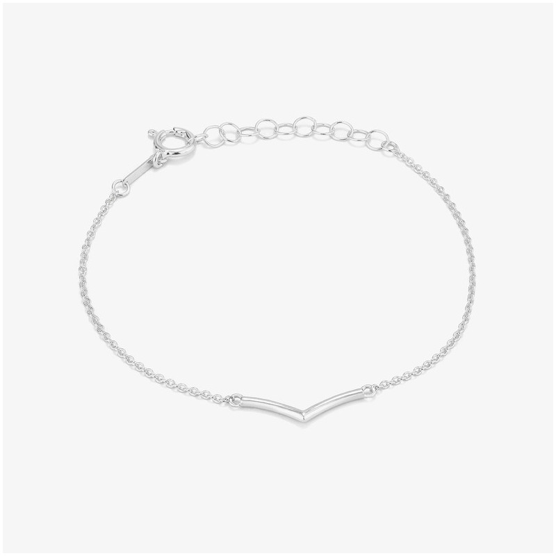 Pulsera V Silver BASICS Radiant Mujer Plata de Ley