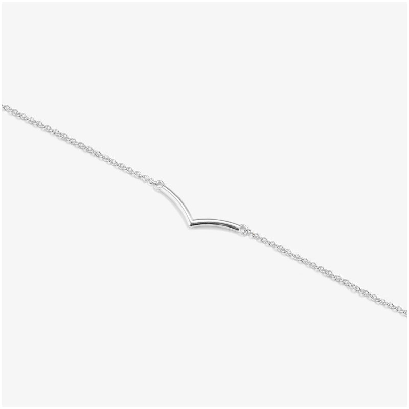Pulsera V Silver BASICS Radiant Mujer Plata de Ley