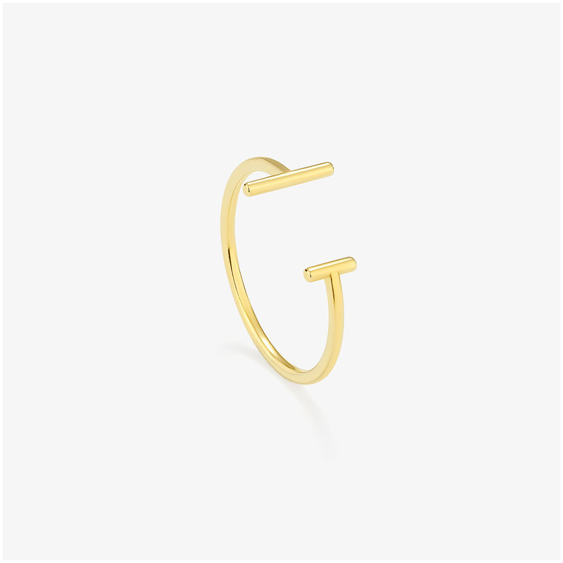 Anillo Multi bar Gold BASICS Radiant Mujer Plata de Ley