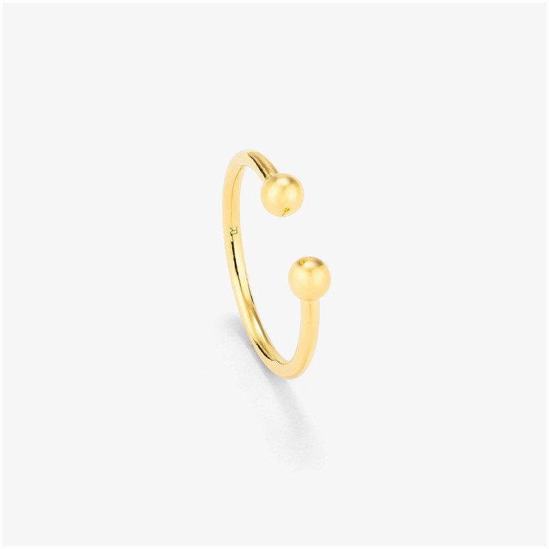 Anillo bolitas Gold BASICS Radiant Mujer Plata de Ley
