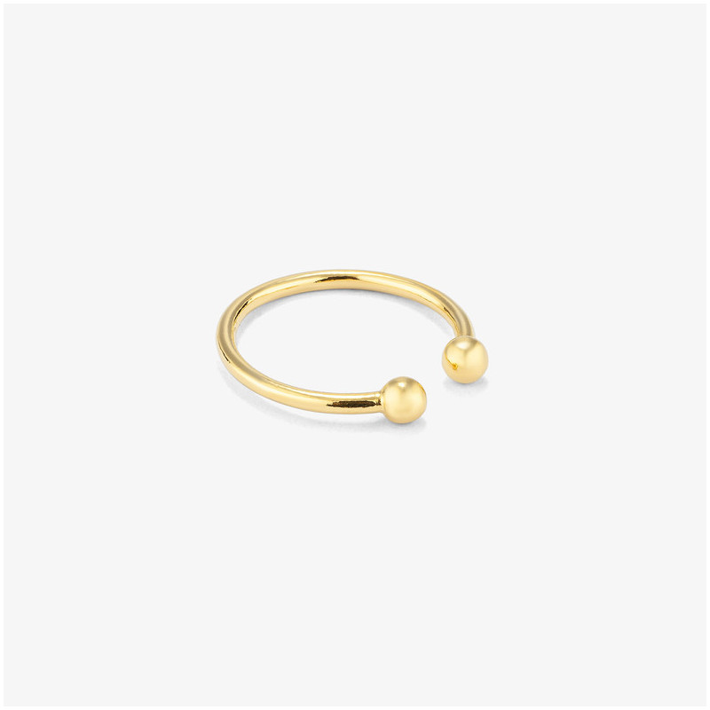 Anillo bolitas Gold BASICS Radiant Mujer Plata de Ley