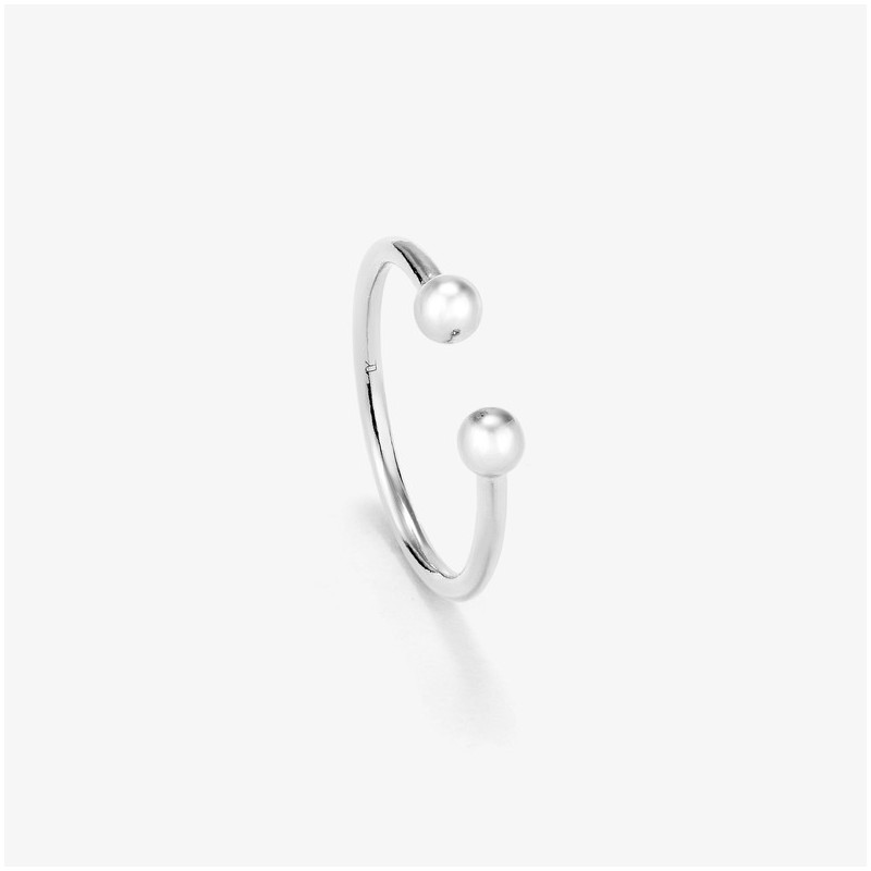 Anillo bolitas Silver BASICS Radiant Mujer Plata de Ley
