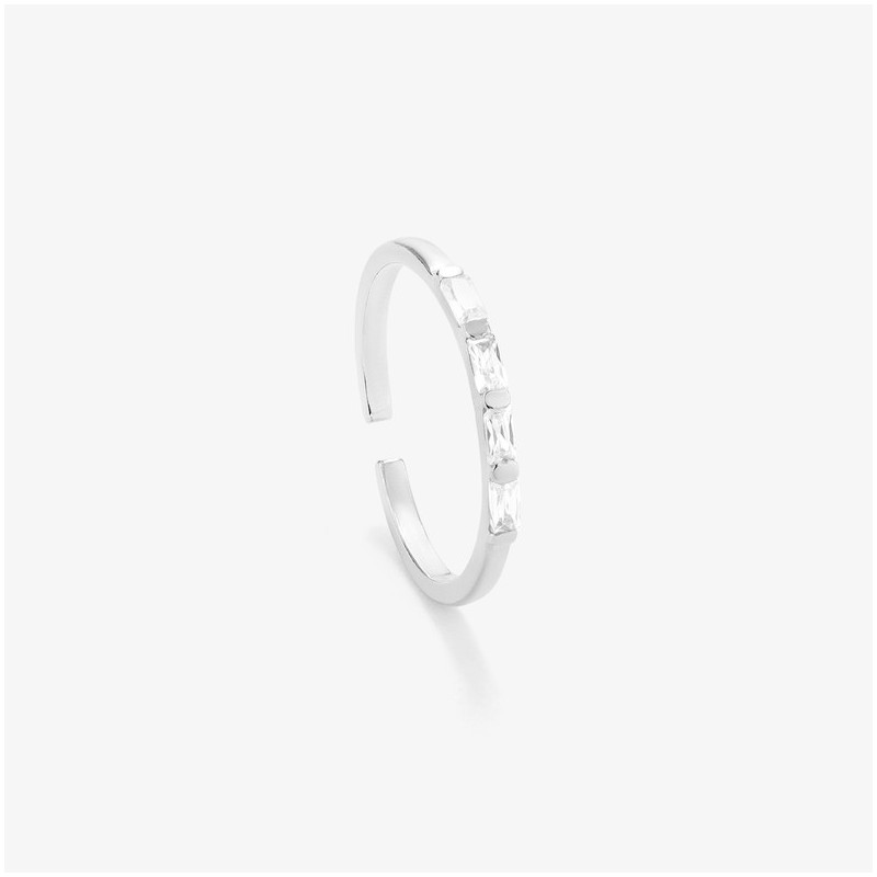 Anillo Baguettes Silver BASICS Radiant Mujer Plata de Ley