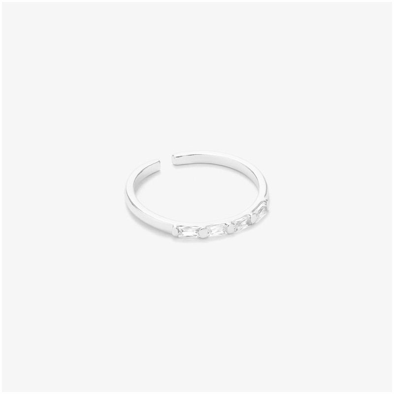 Anillo Baguettes Silver BASICS Radiant Mujer Plata de Ley