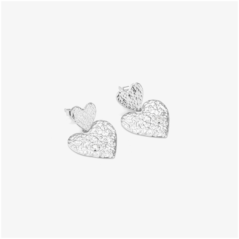 Pendiente Boton doble Silver CUORE Radiant Mujer Plata de Ley
