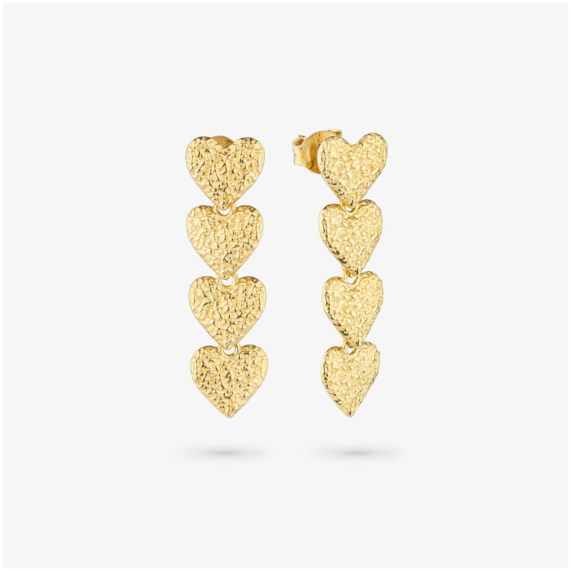 Pendientes largos Gold CUORE Radiant Mujer Plata de Ley
