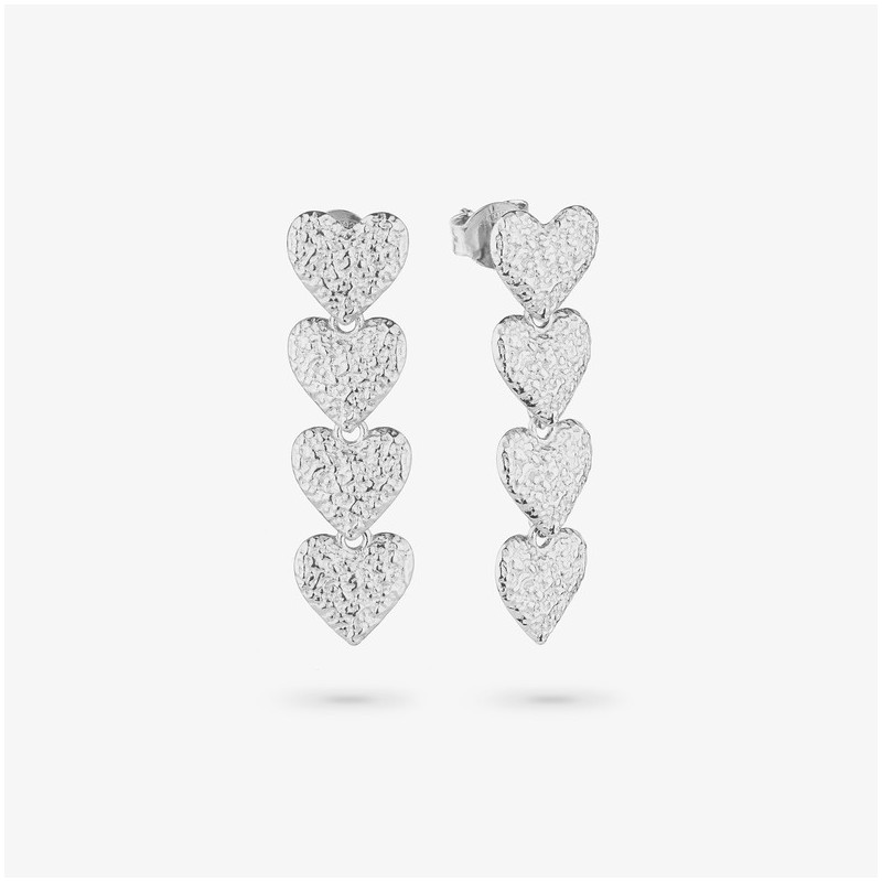 Pendientes largos Silver CUORE Radiant Mujer Plata de Ley