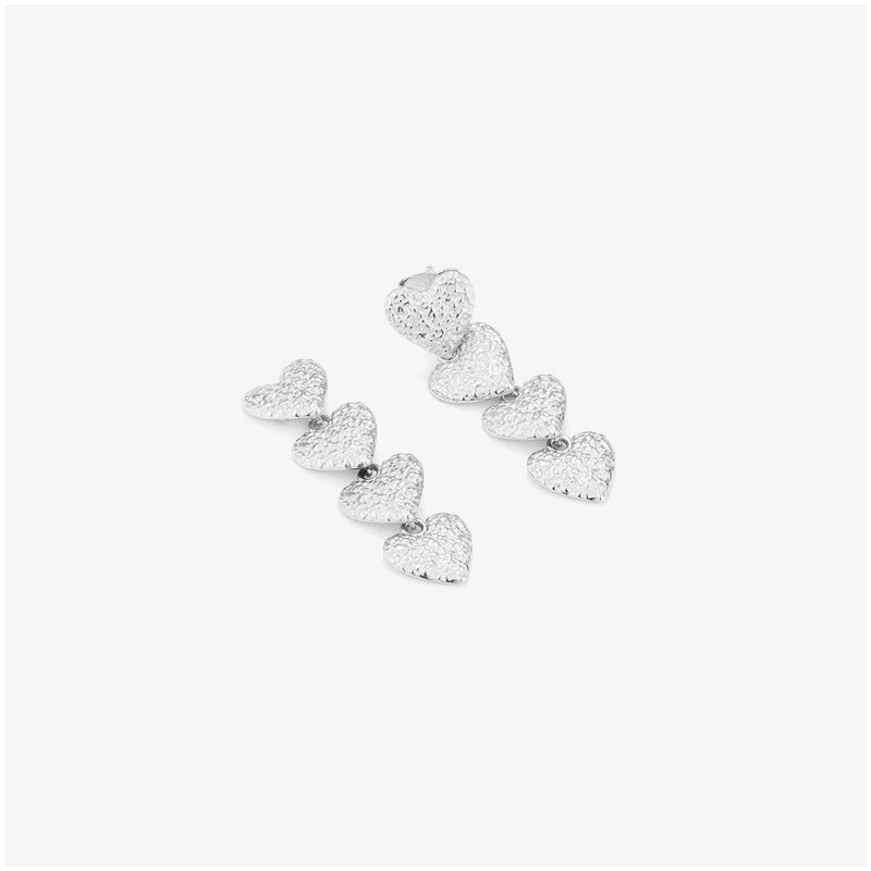 Pendientes largos Silver CUORE Radiant Mujer Plata de Ley