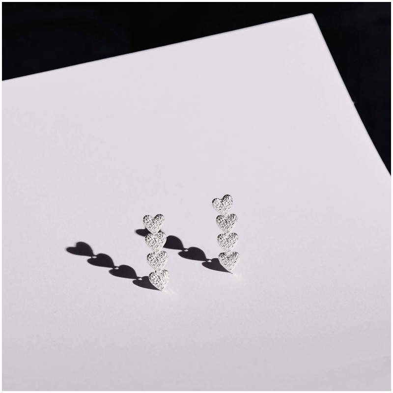 Pendientes largos Silver CUORE Radiant Mujer Plata de Ley