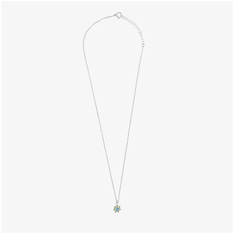 Collar Silver Piedra Rosa ROSETONES Radiant Mujer Plata de Ley