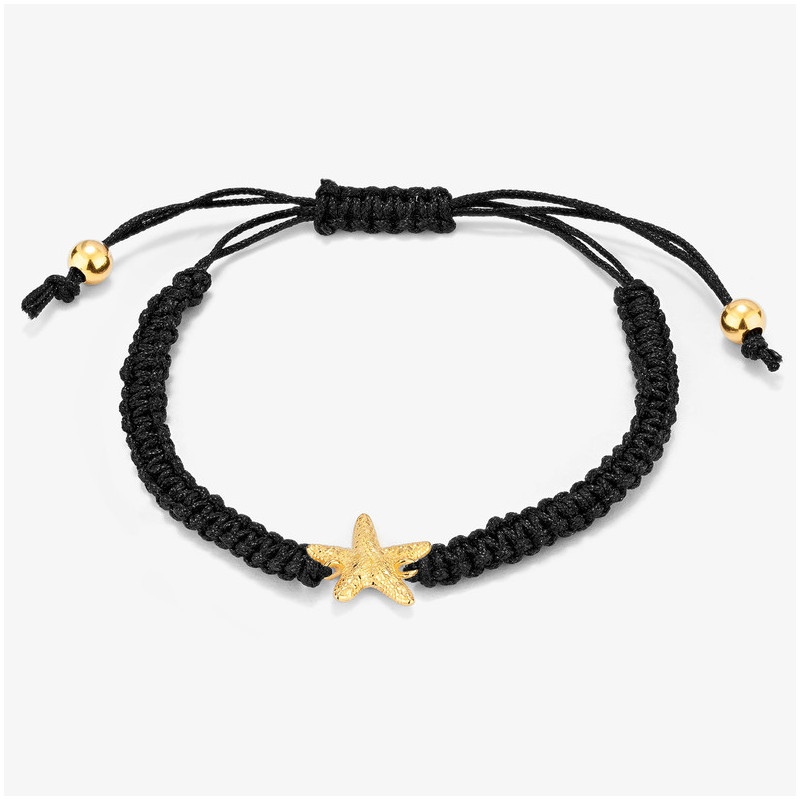 Pulsera macramé Gold STARFISH Radiant Mujer Plata de Ley