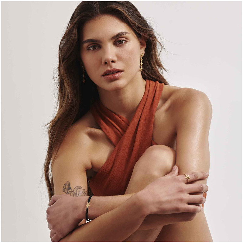 Pulsera macramé Gold STARFISH Radiant Mujer Plata de Ley