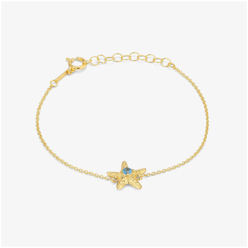 Pulsera Gold STARFISH Radiant Mujer Plata de Ley