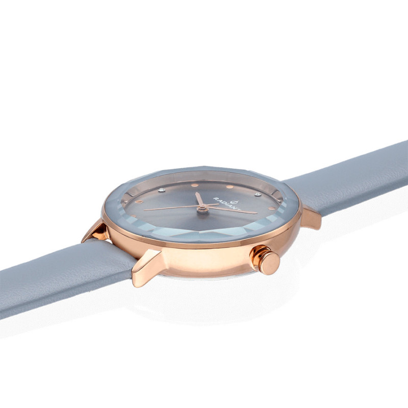KATRINE 34MM GREY DIAL GREY LEATHER STRA