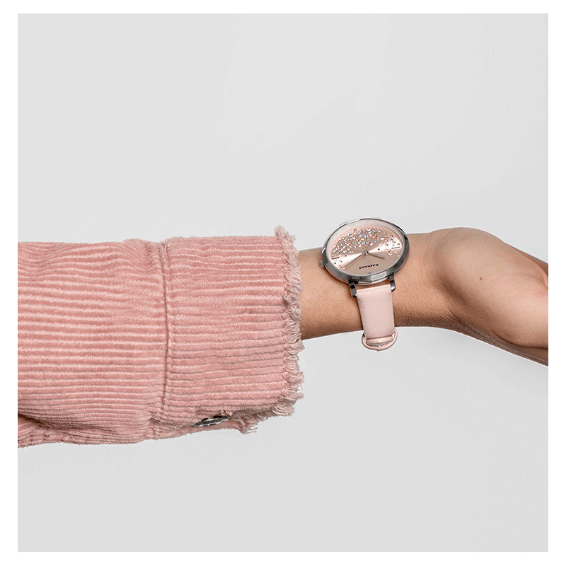 ELLA 36MM PINK DIAL PINK LEATHER BRACELE