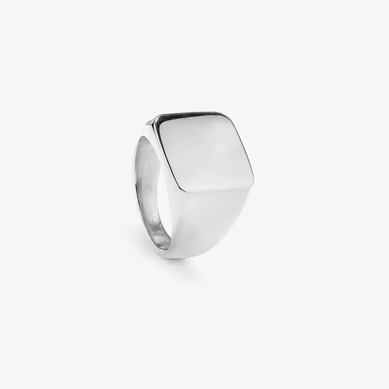 Anillo Sello Ancho Plata T26 SHINE & MATT Hombre RADIANT