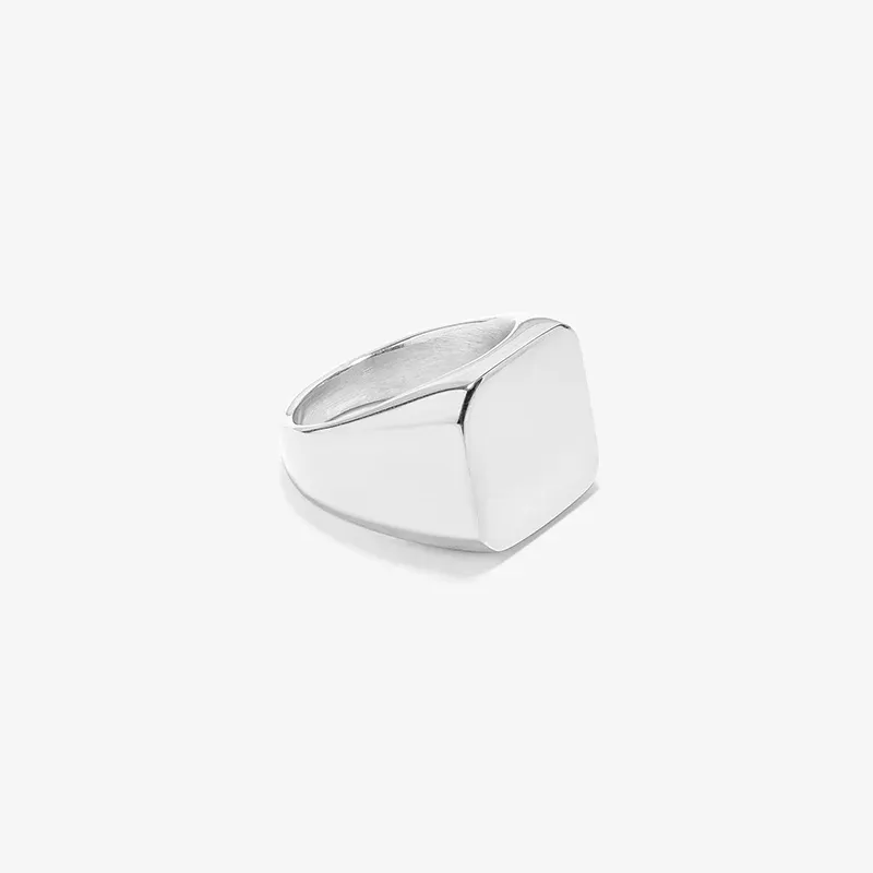 Anillo Sello Ancho Plata T26 SHINE & MATT Hombre RADIANT