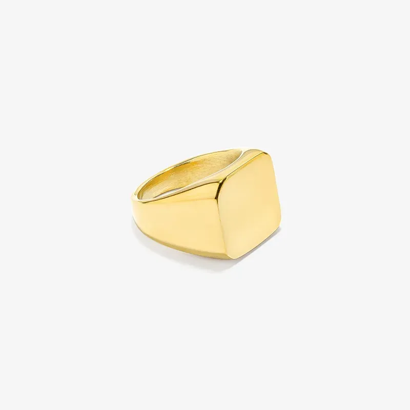 Anillo Sello Ancho Oro T26 SHINE & MATT Hombre RADIANT Joyas