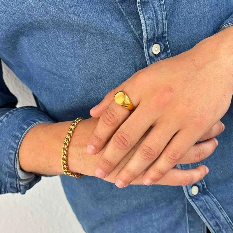 Anillo Hombre Ruiz Sello Oro T24