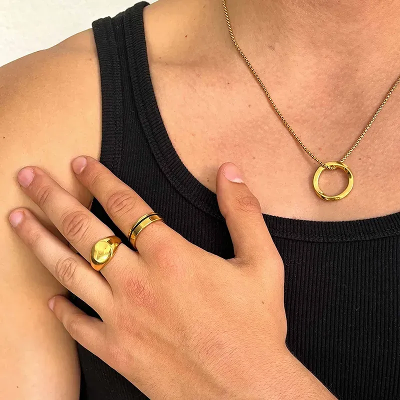 Anillo Hombre Nogueiras Chunky Oro T24