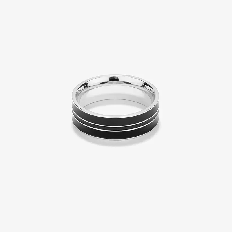 Anillo Hombre Nogueiras Strip Plata T26