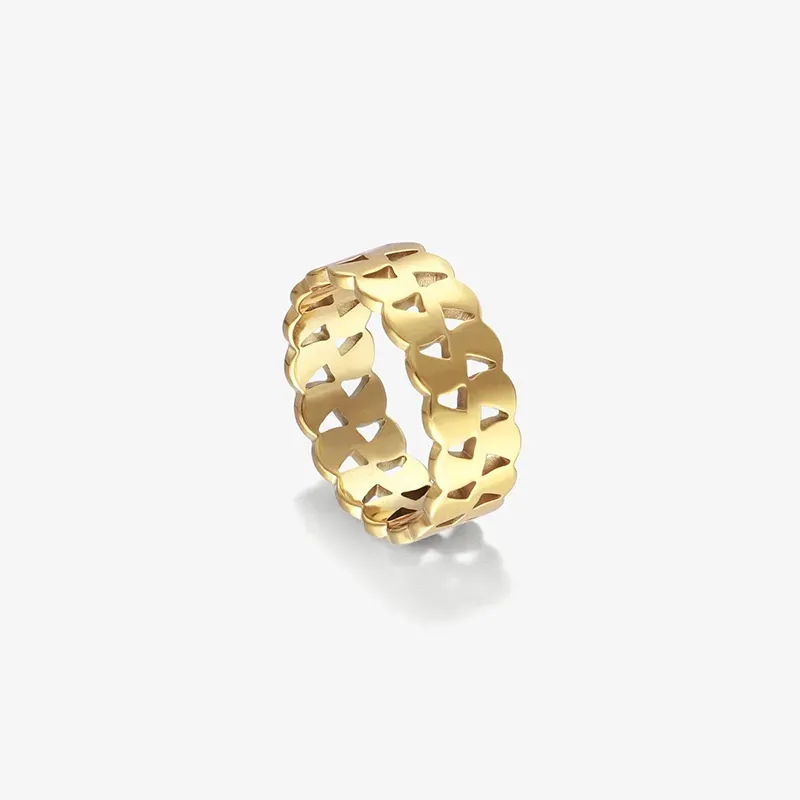 Anillo Hombre Chain Padlock Dorado | Radiant