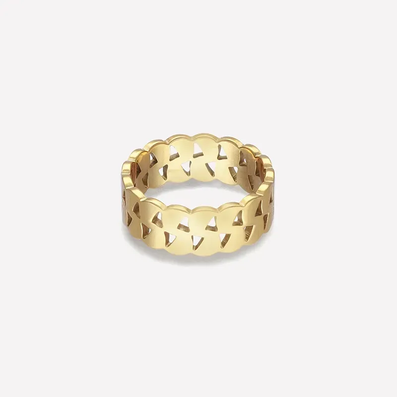 Anillo Hombre Chain Padlock Dorado | Radiant