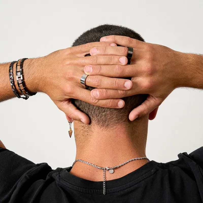 Anillo Hombre Strong Plateado | Radiant