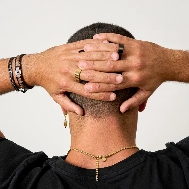 Anillo Hombre Strong Dorado | Radiant