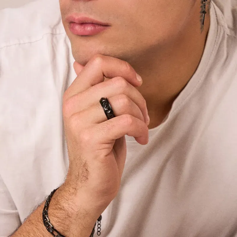 Anillo Hombre Extensions Punk Negro | Radiant