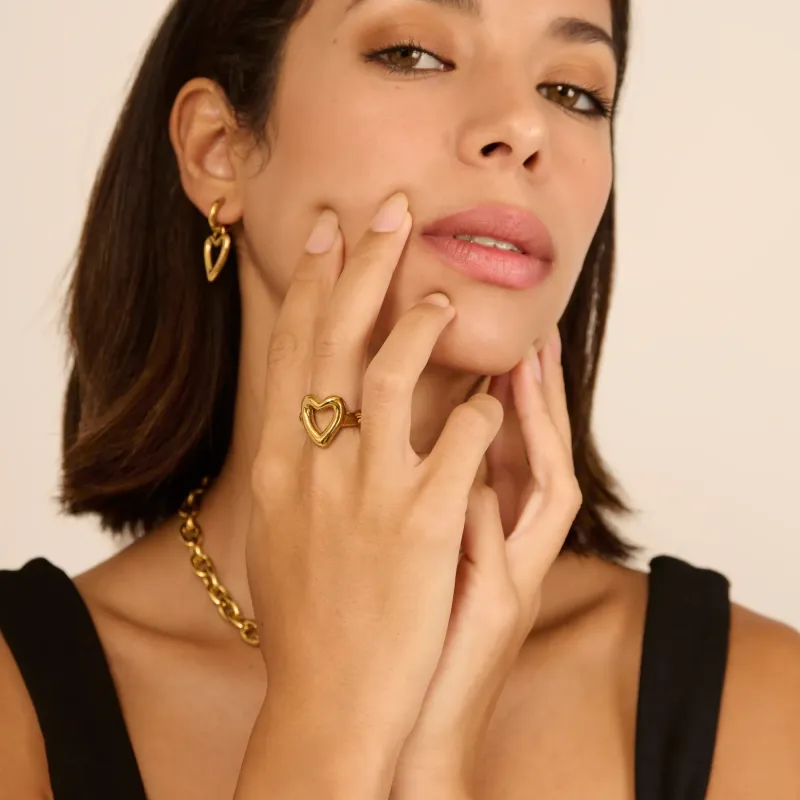 Anillo Mujer Hearts Dorado | Radiant
