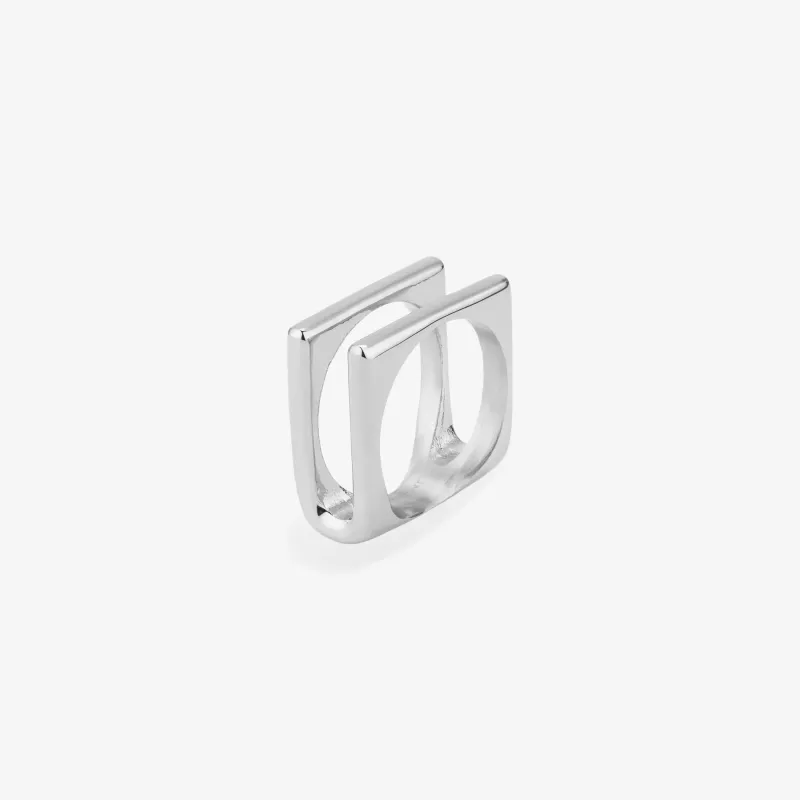 Anillo Mujer Chain Halle Duo Plateado | Radiant