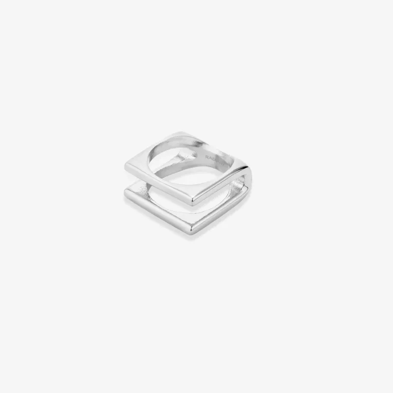 Anillo Mujer Chain Halle Duo Plateado | Radiant