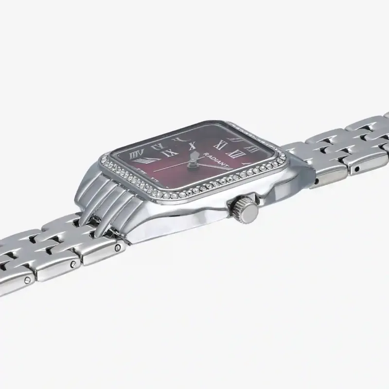 Reloj Bahamas Luxe en Burgundy/Plateado