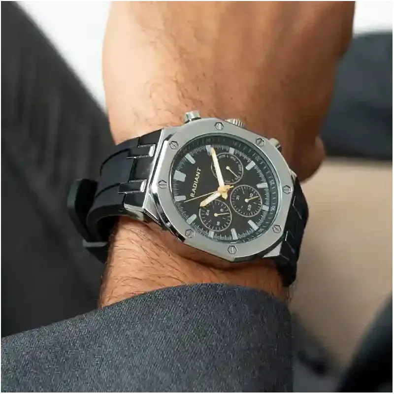 Reloj Hombre Jack Agujas Oro/Silicona