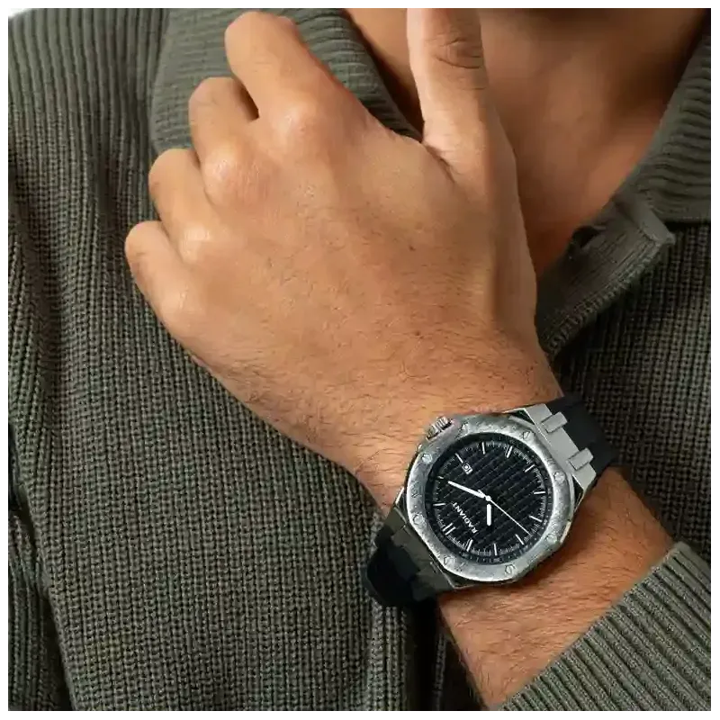 Reloj Hombre Leonardo Negro Correa Silicona