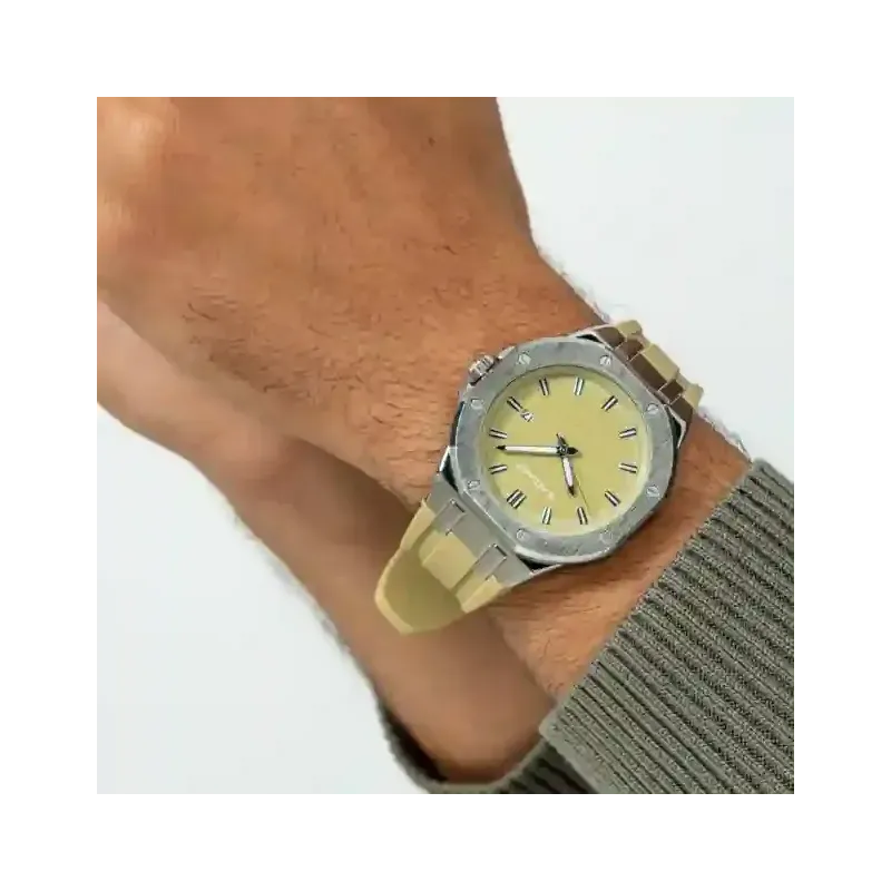 Reloj Hombre Leonardo Verde Correa Silicona