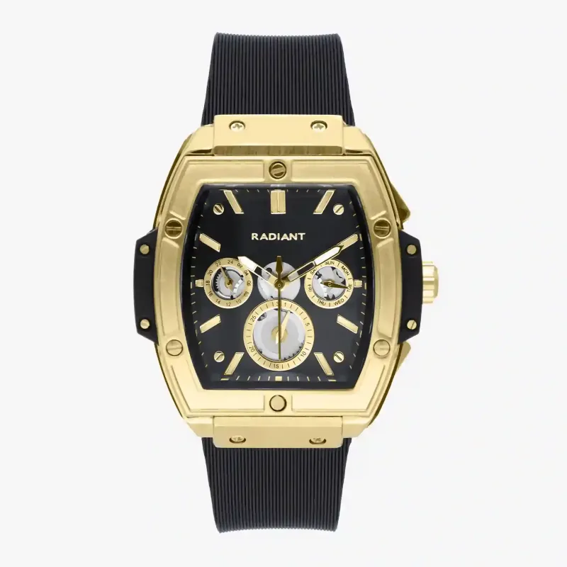 Reloj Hombre Ryan Dorado/Correa Silicona