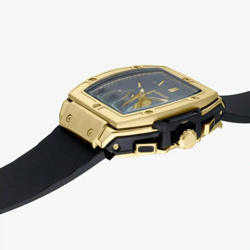 Reloj Hombre Ryan Dorado/Correa Silicona