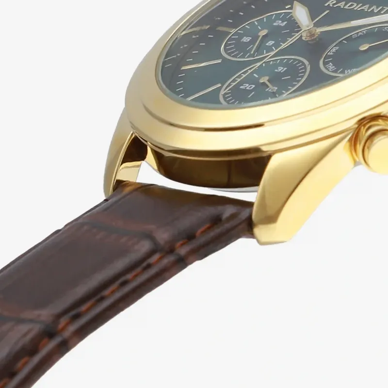 Reloj Hombre Harry Verde-Oro/Marrón