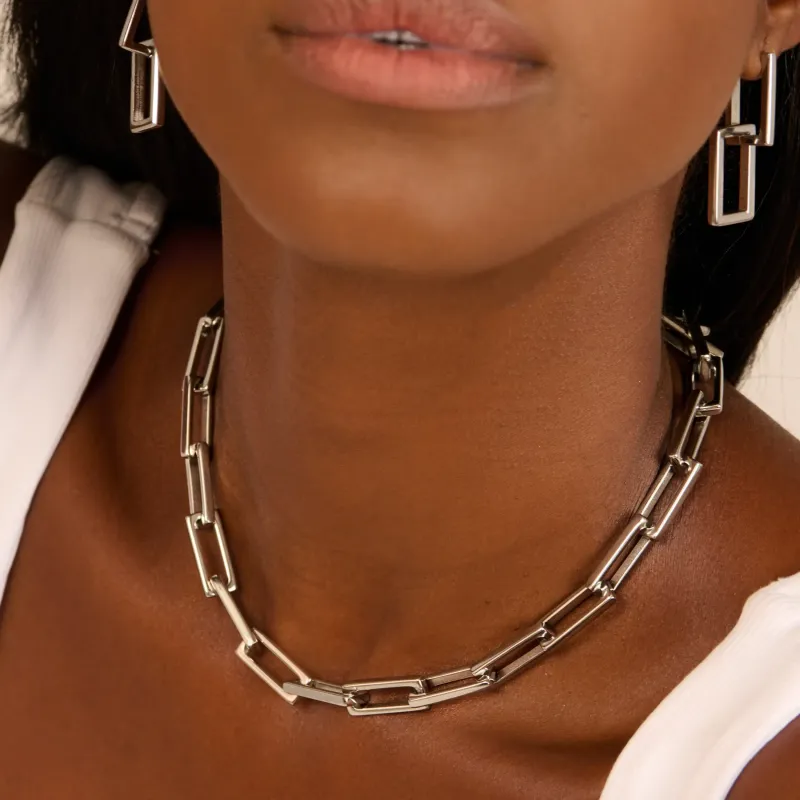 Collar Mujer Halle Plateado | Radiant