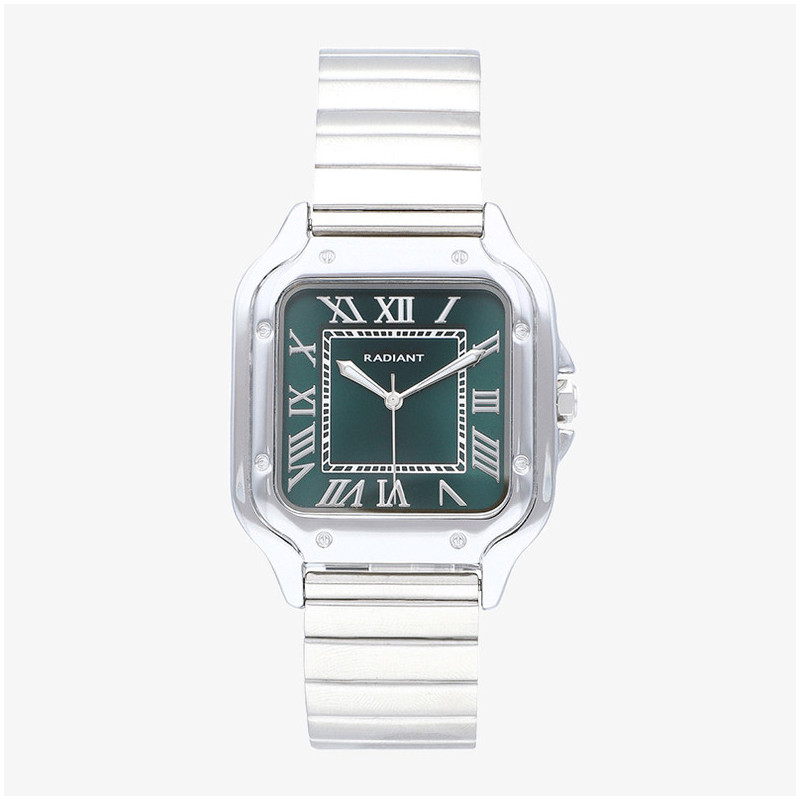 Reloj Hombre Chris Him Verde Plateado
