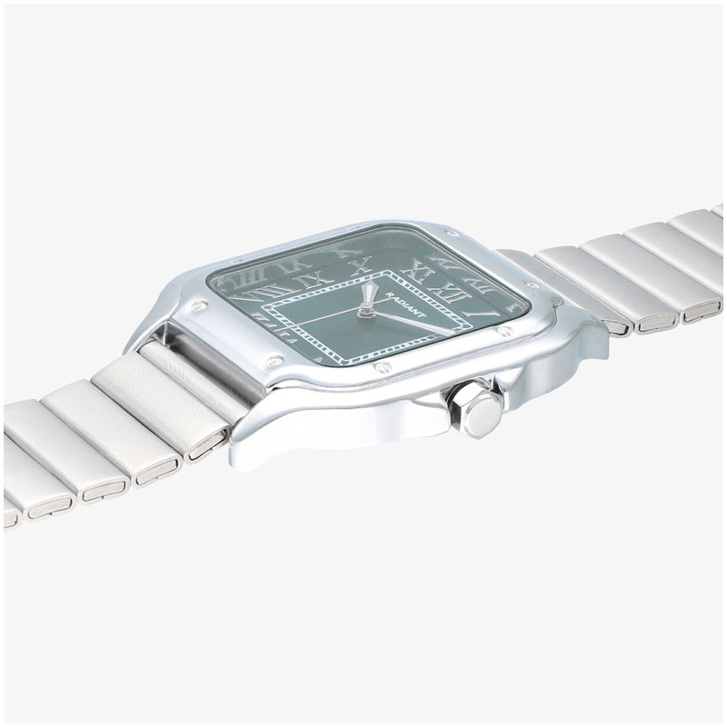 Reloj Hombre Chris Him Verde Plateado