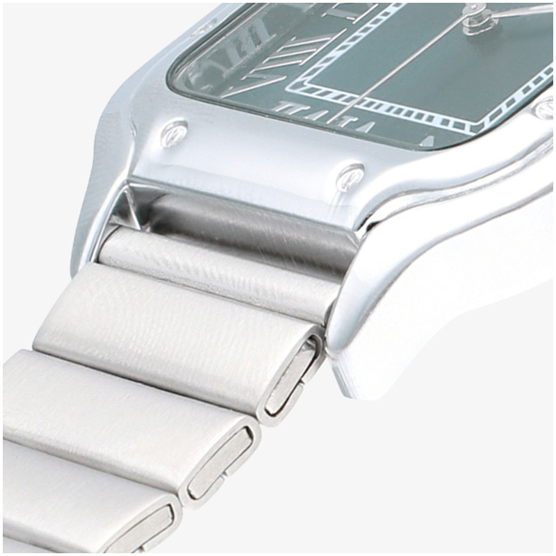 Reloj Hombre Chris Him Verde Plateado