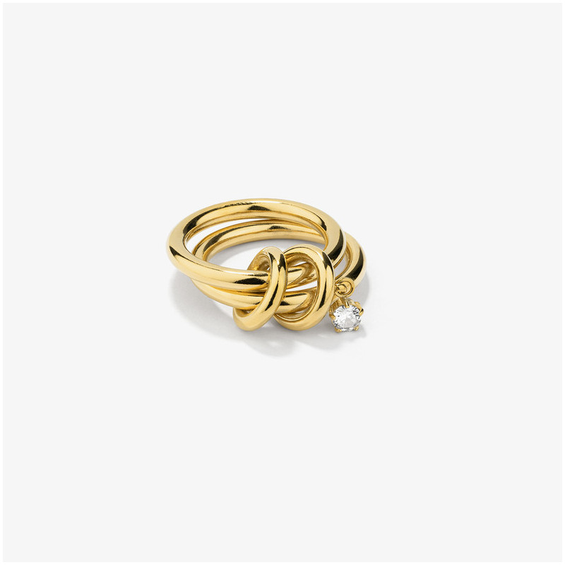 Anillo Mujer Zendaya Loop Dorado | Diseño Curvo Moderno y Elegante