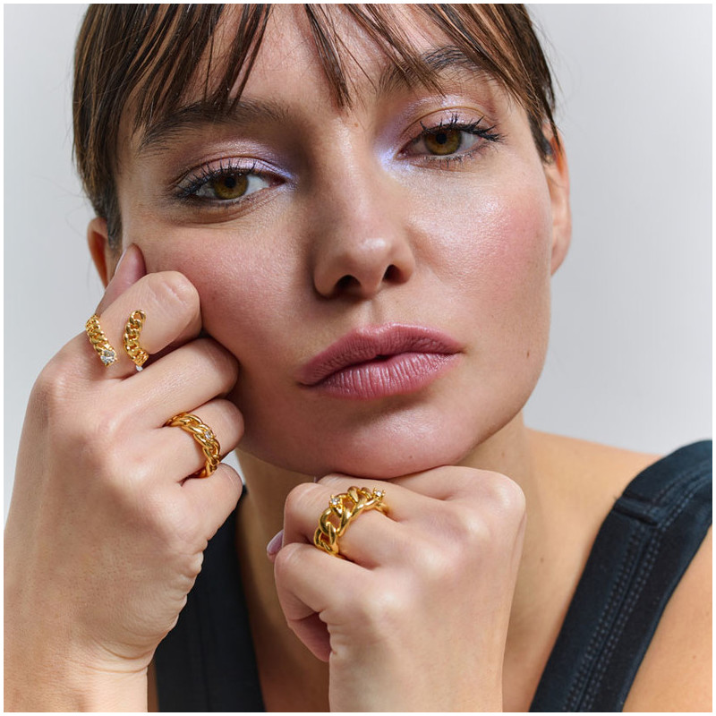 Anillo Mujer Gaga Diva Dorado | Diseño Minimalista y Sofisticado