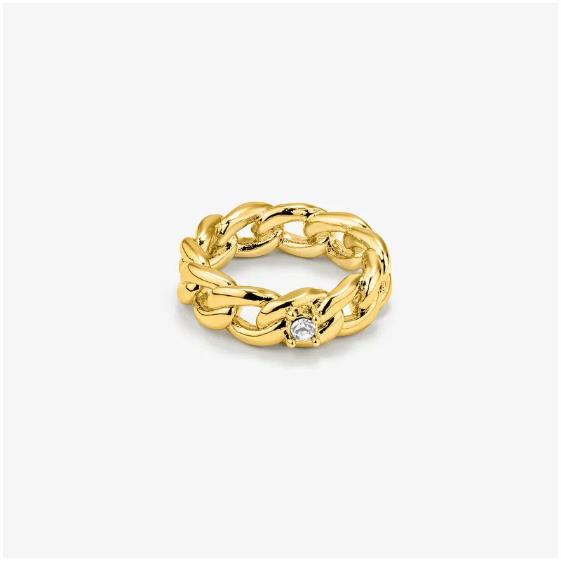 Anillo Mujer Gaga Chain Dorado | Diseño Moderno con Eslabones