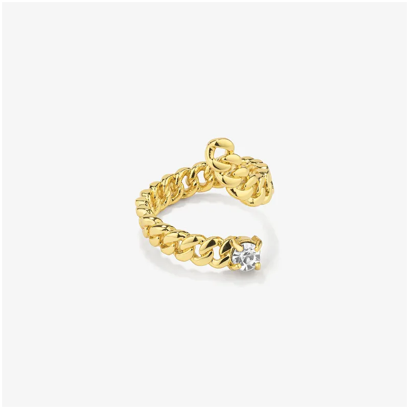 Anillo Mujer Gaga Spiral Dorado | Diseño Espiralado Audaz
