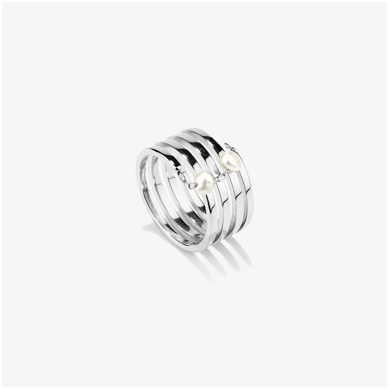 Anillo Mujer Bridgerton Plateado | Diseño Clásico en Acero Plateado