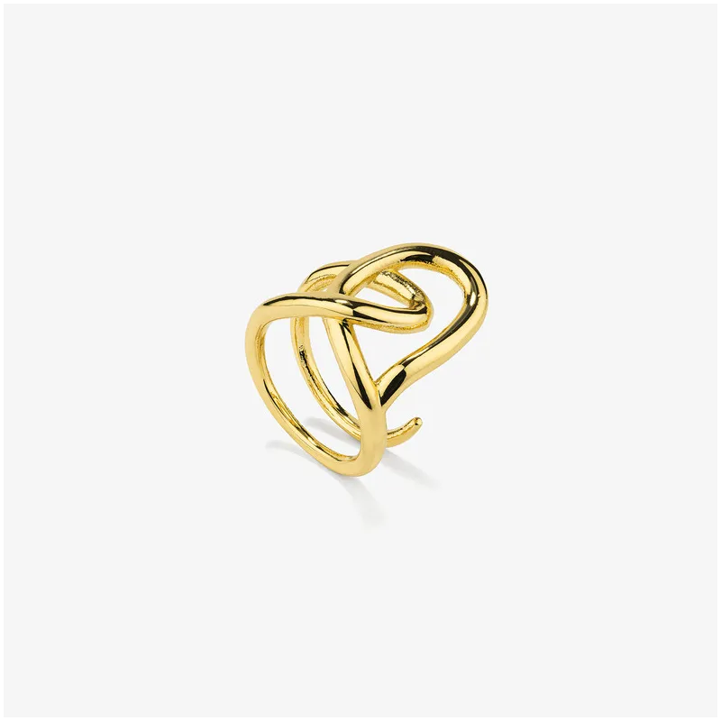 Anillo Mujer Blake Dorado | Diseño Twist Elegante en Acero Dorado